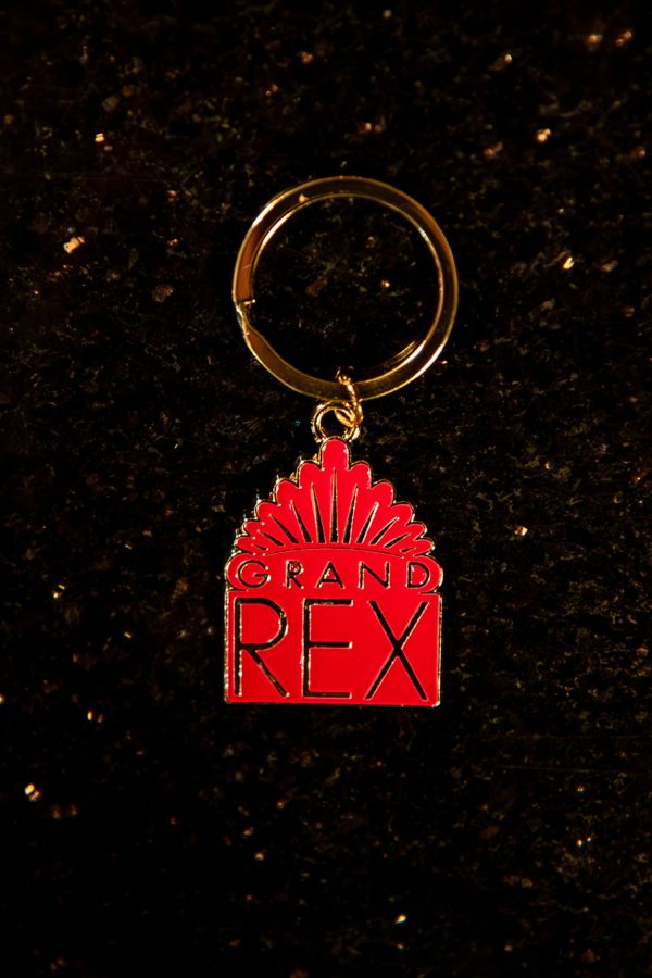 Porte clé rouge, souvenir du cinéma Le Grand Rex"