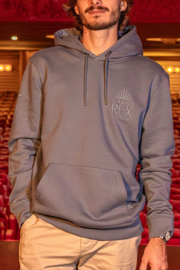 Sweat à capuche "Grand Rex" de couleur gris 04