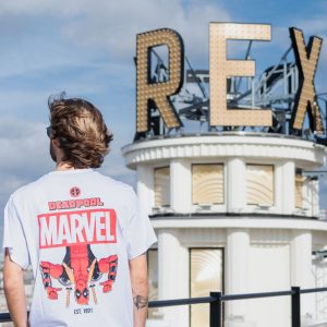 T-shirt - Marvel - Deadpool - dos, textile dérivé disponible dans la boutique du cinéma le grand rex