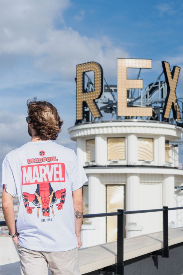 T-shirt - Marvel - Deadpool - dos, textile dérivé disponible dans la boutique du cinéma le grand rex