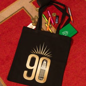 Tote bag "Grand Rex, 90 ans" de couleur noire fabriqué en coton bio