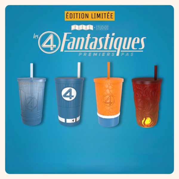 Set complet 4 Cups Les 4 Fantastiques